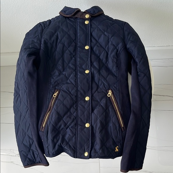 Joules Utility Jacket Blue and Gold Quilted Design - Picture 1 of 5